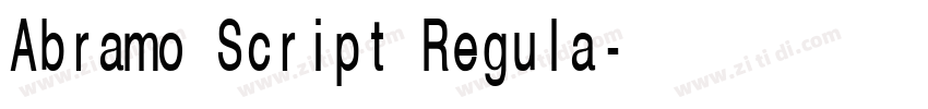 Abramo Script Regula字体转换